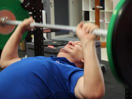 panca inclinata bilanciere